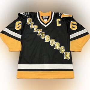 Pittsburgh Penguins Mario Lemieux CCM Center Ice NHL Hockey Jersey Size 44